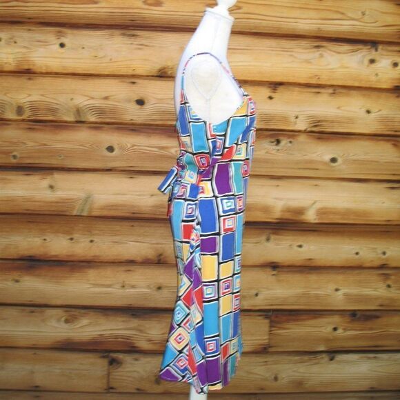 NWT Vintage 90's Multi Color Dress - Picture 4 of 8
